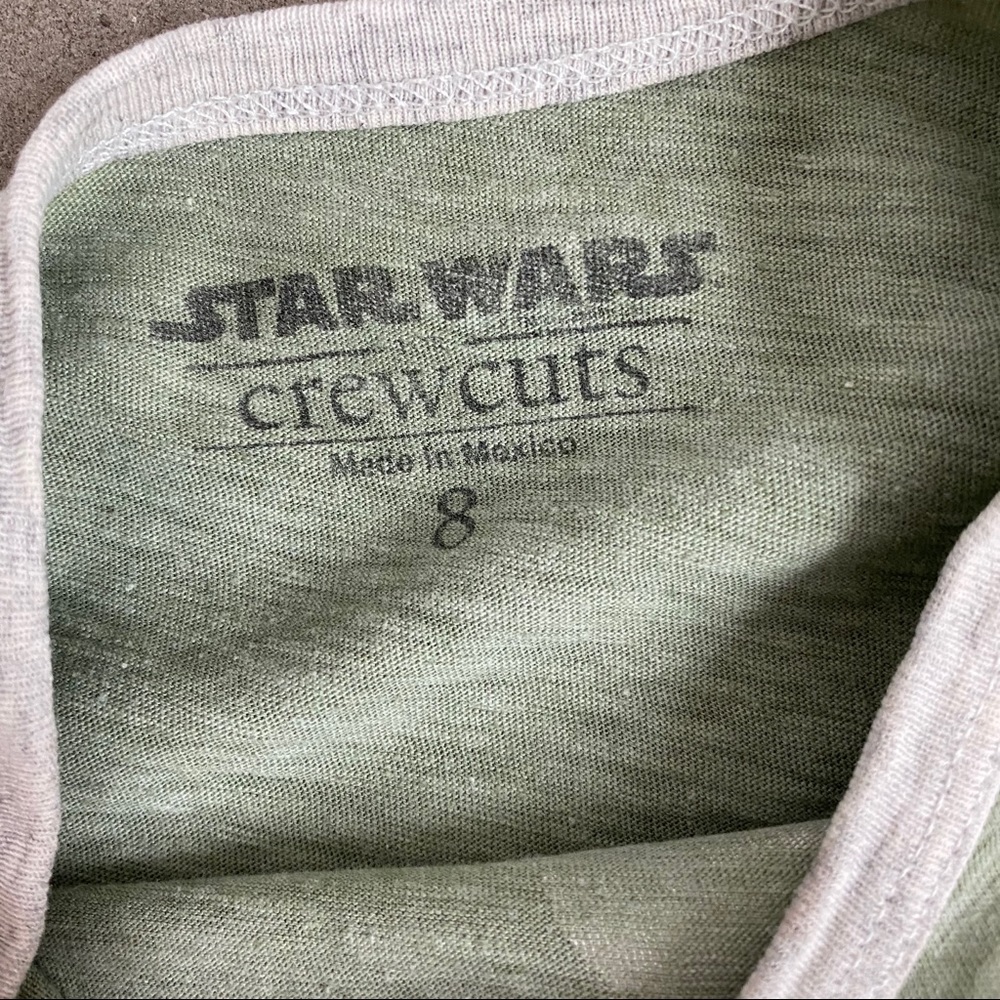 J. Crew crewcuts Star Wars boys green shirt size 8 - Picture 6 of 7
